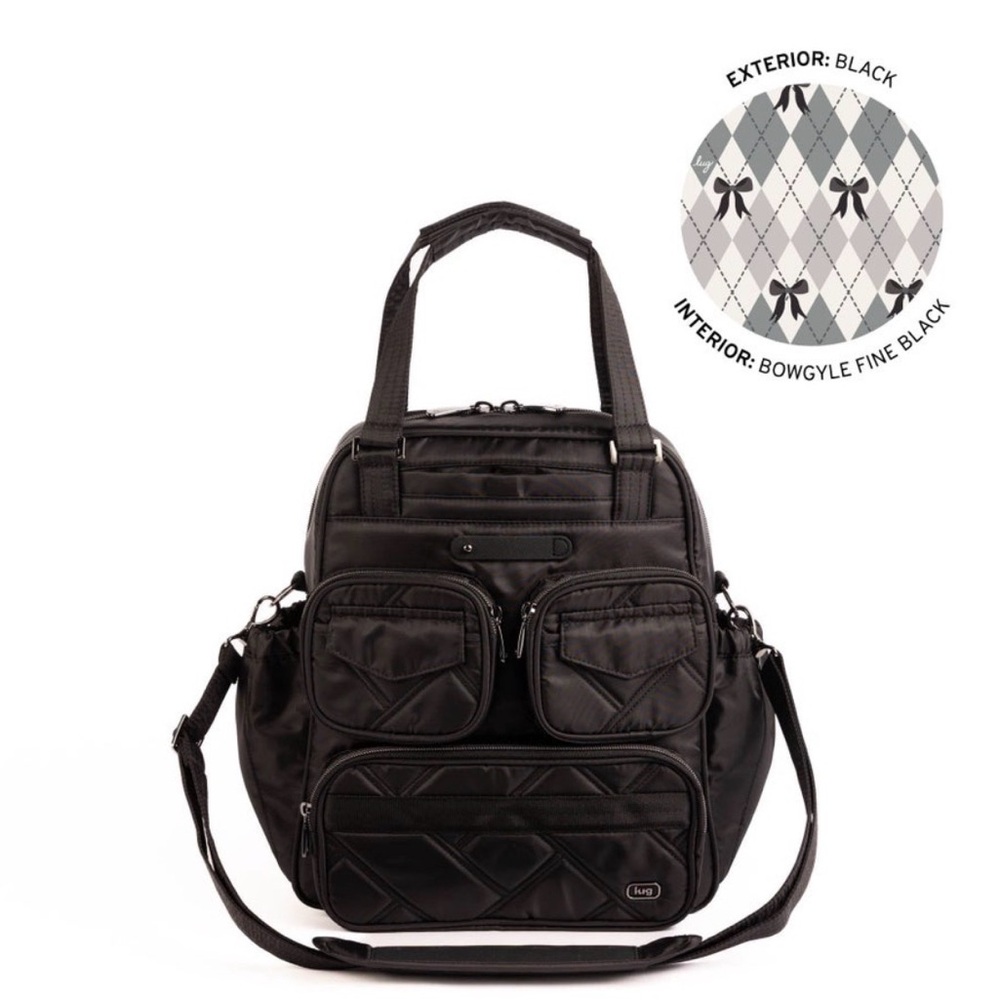 Lug Legacy Mini Puddle Jumper Convertible Backpack Crossbody Bag NWT Black